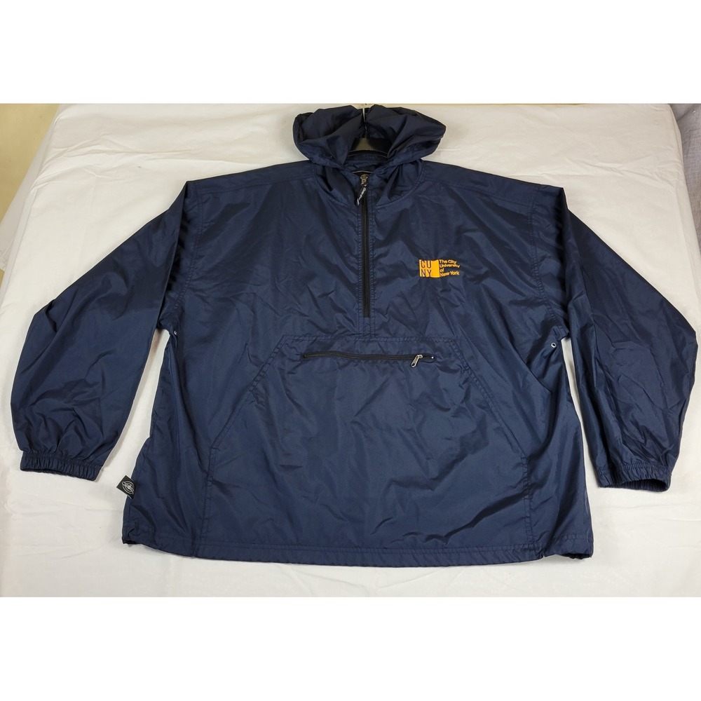 Charles River CUNY City University of‎ New York Windbreaker Navy Blue XXL Anorak